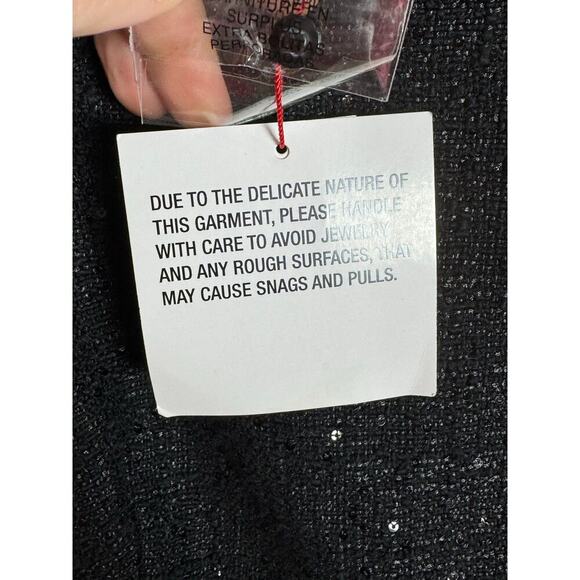 NWT Anne Klien Tweed Black Sequined Fitted Knee Length 4 Luxury Formal MSRP $149 - Picture 6 of 13